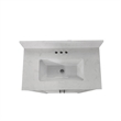 36 Inch Bathroom Vanity with Undermount Sink and Open Storage Shelf in White