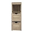 Farmhouse Bathroom Storage Organizer with 2 Drawers and Open Shelf in Brown