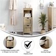 Farmhouse Bathroom Storage Organizer with 2 Drawers and Open Shelf in Brown