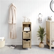 Farmhouse Bathroom Storage Organizer with 2 Drawers and Open Shelf in Brown