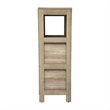 Farmhouse Bathroom Storage Organizer with 2 Drawers and Open Shelf in Brown