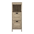Farmhouse Bathroom Storage Organizer with 2 Drawers and Open Shelf in Brown