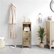 Farmhouse Bathroom Storage Organizer with 2 Drawers and Open Shelf in Brown
