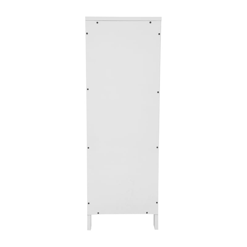 Farmhouse Bathroom Storage Organizer with 2 Drawers and Open Shelf in White