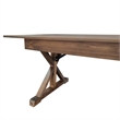 Solid Pine Farm Dining Table with X-Style Legs in Antique Rustic - 9' x 40
