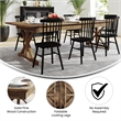 Solid Pine Farm Dining Table with X-Style Legs in Antique Rustic - 9' x 40