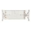 Solid Pine Farm Dining Table with X-Style Legs in Antique Rustic White-9' x 40