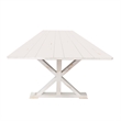 Solid Pine Farm Dining Table with X-Style Legs in Antique Rustic White-9' x 40
