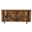 Solid Pine Farm Dining Table with X-Style Legs in Antique Rustic - 7' x 40