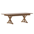Solid Pine Farm Dining Table with X-Style Legs in Antique Rustic - 8' x 40