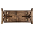 Solid Pine Farm Dining Table with X-Style Legs in Antique Rustic - 8' x 40