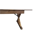 Solid Pine Farm Dining Table with X-Style Legs in Antique Rustic - 8' x 40