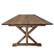 Solid Pine Farm Dining Table with X-Style Legs in Antique Rustic - 8' x 40