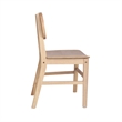 2 Pack Commercial Cane Rattan Event Chairs - Wood Backs and Seats-Natural