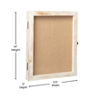 Solid Pine Whitewash Shadow Display Case with Linen Liner - 11 x 14