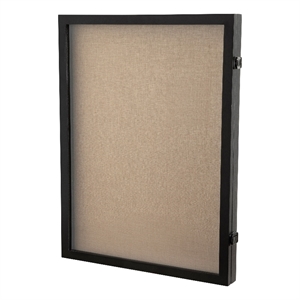 Solid Pine Black Shadow Display Case with Linen Liner - 18 x 24