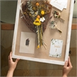 Solid Pine Whitewash Shadow Display Case with Linen Liner - 18 x 24