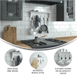Wall Mounted Coat Rack with Upper Shelf and Coat Hooks in Solid White Finish