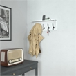 Wall Mounted Coat Rack with Upper Shelf and Coat Hooks in Solid White Finish
