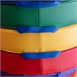 Commercial Plastic Classroom Floor Cushions with Handles-Primary Colors