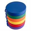 Commercial Plastic Classroom Floor Cushions with Handles-Primary Colors