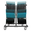 Flash Furniture Hawkins Black Heavy Duty Small Mobile Chair & Table Cart