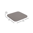Indoor/Outdoor Backless Counter Stool with Poly Seat - Silver/Gray