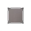 Indoor/Outdoor Backless Counter Stool with Poly Seat - Silver/Gray