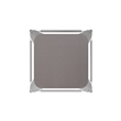 Indoor/Outdoor Backless Counter Stool with Poly Seat - White/Gray