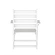 All-Weather Commercial Adirondack Dining Chair with Fold Out Cupholder - White