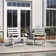 All-Weather Commercial Adirondack Dining Chair with Fold Out Cupholder - White