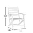 All-Weather Commercial Adirondack Dining Chair with Fold Out Cupholder - White