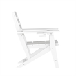 All-Weather Commercial Adirondack Dining Chair with Fold Out Cupholder - White