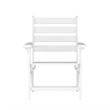 All-Weather Commercial Adirondack Dining Chair with Fold Out Cupholder - White