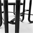 Commercial 46 Inch Round Expanded Mesh Metal Picnic Table with Anchors - Black