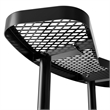 Commercial 46 Inch Round Expanded Mesh Metal Picnic Table with Anchors - Black