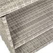 Indoor/Outdoor Wicker Rattan Patio Bar Counter Table with Two Shelves in Gray