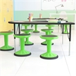 Kids Adjustable Height Active Learning Stool for Classroom and Home in Green