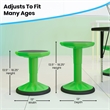 Kids Adjustable Height Active Learning Stool for Classroom and Home in Green