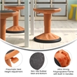 Kids Adjustable Height Active Learning Stool for Classroom and Home in Orange