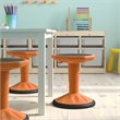 Kids Adjustable Height Active Learning Stool for Classroom and Home in Orange