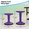 Kids Adjustable Height Active Learning Stool for Classroom and Home in Purple