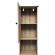 Farmhouse Freestanding Linen Tower with Shelves Drawer and Doors - Brown