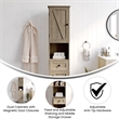 Farmhouse Freestanding Linen Tower with Shelves Drawer and Doors - Brown