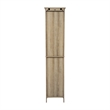 Farmhouse Freestanding Linen Tower with Shelves Drawer and Doors - Brown