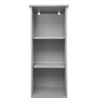Modern Freestanding Linen Tower with Shelves and Magnetic Close Door - Gray