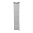 Modern Freestanding Linen Tower with Shelves and Magnetic Close Door - Gray