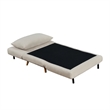 Convertible Tri-Fold Chair with Pillow and Hideaway Legs in Cream Boucle