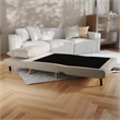Convertible Tri-Fold Chair with Pillow and Hideaway Legs in Cream Boucle
