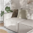 Contemporary Modular Sectional Sofa Left Side Chair with Armrest - Cream Fabric
